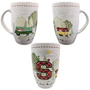 Conventry Retro Camper “It’s all about the journey” 18 Oz Porcelain Mug - "S"